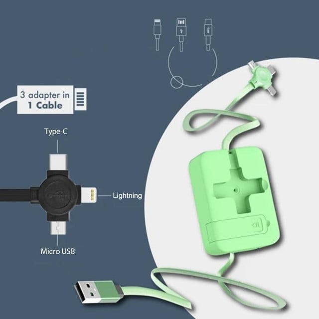 Soporte para teléfono con cable de datos 3 en 1