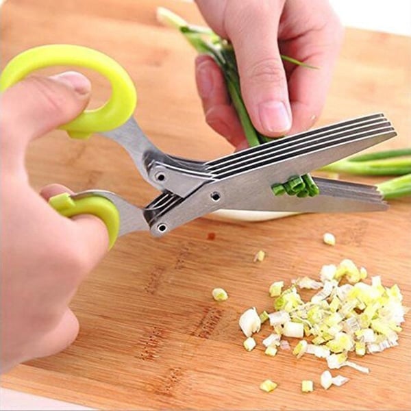 Tijeras para ensalada de cocina de 5 hojas