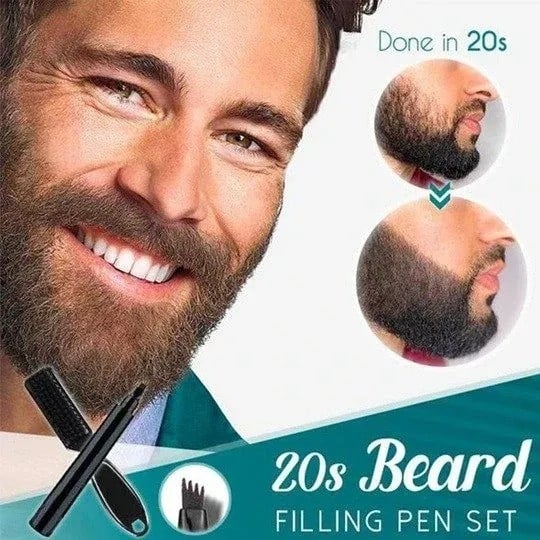 Kit de pluma de relleno de barba impermeable