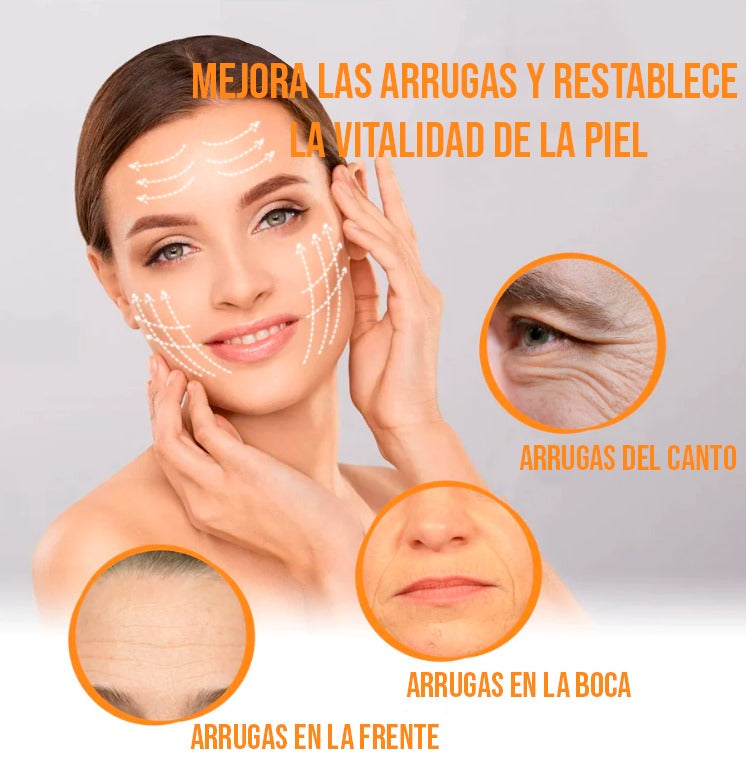 10 Piezas de mascarilla facial de colágeno + Masajeador Facial