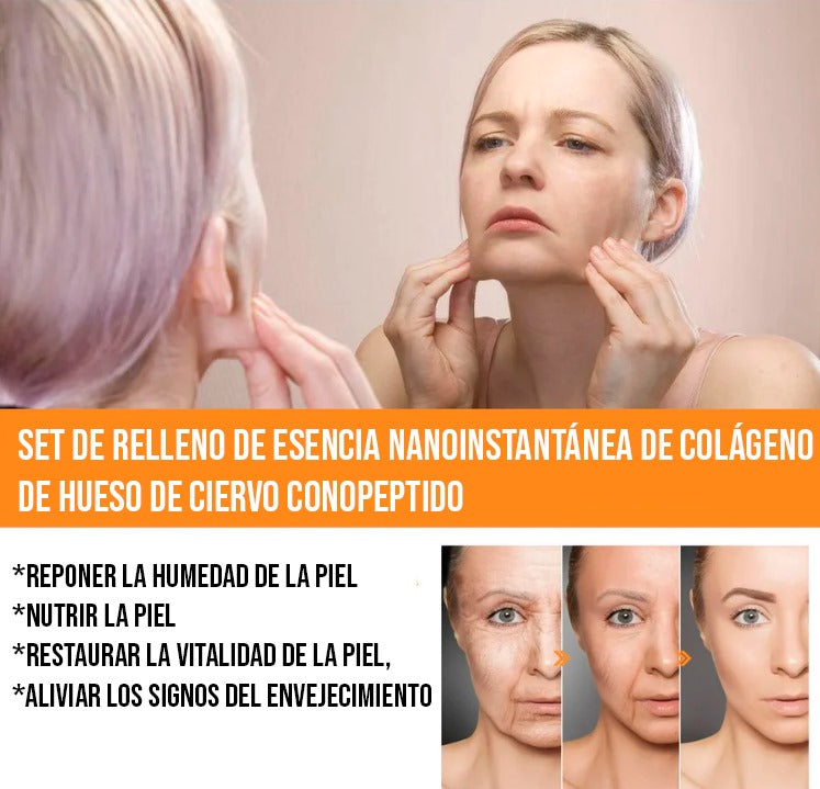 10 Piezas de mascarilla facial de colágeno + Masajeador Facial