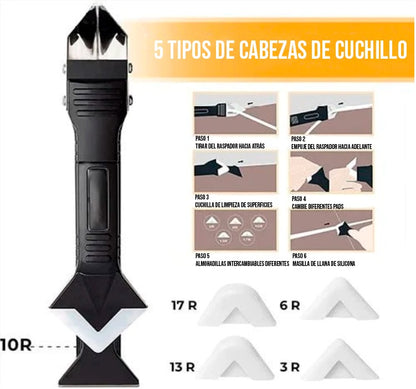 Herramienta de calafateo definitiva 3 en 1 (cabeza de acero inoxidable)