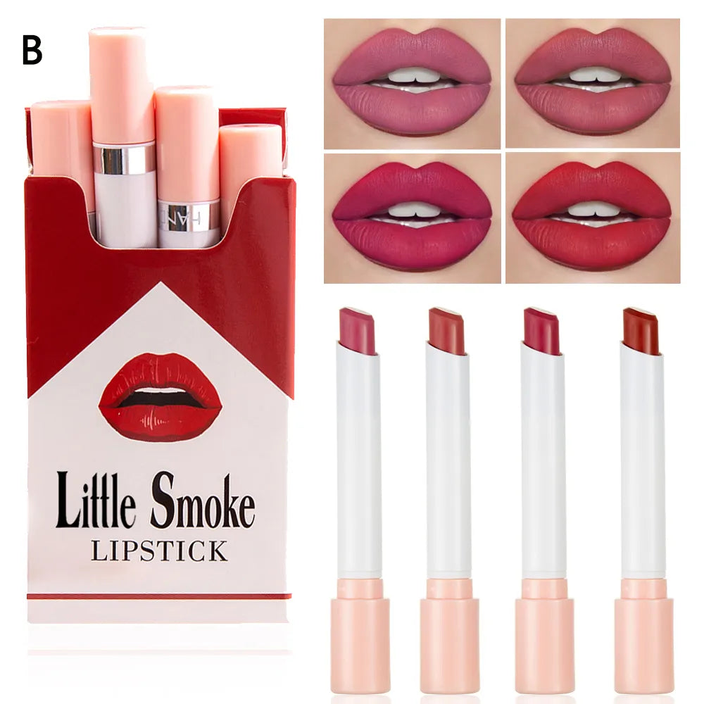 Lápices labiales de cigarrillos creativos: juego de 4 colores